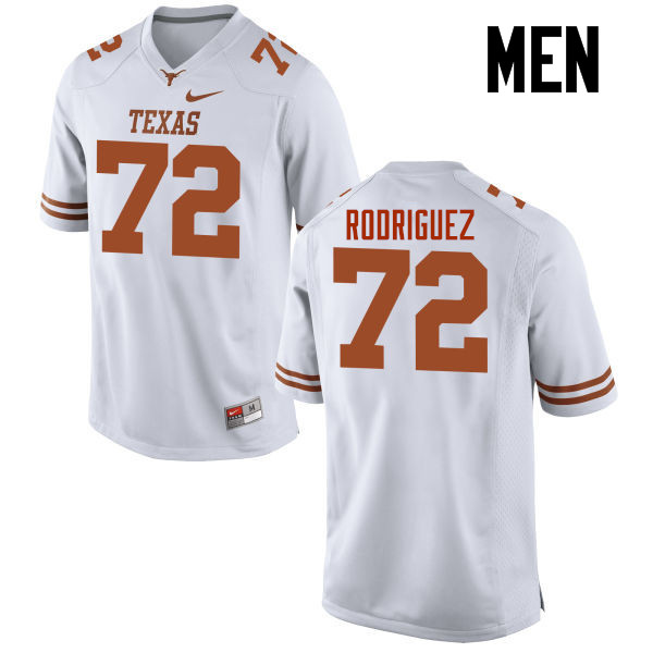 Men #72 Elijah Rodriguez Texas Longhorns College Football Jerseys-White